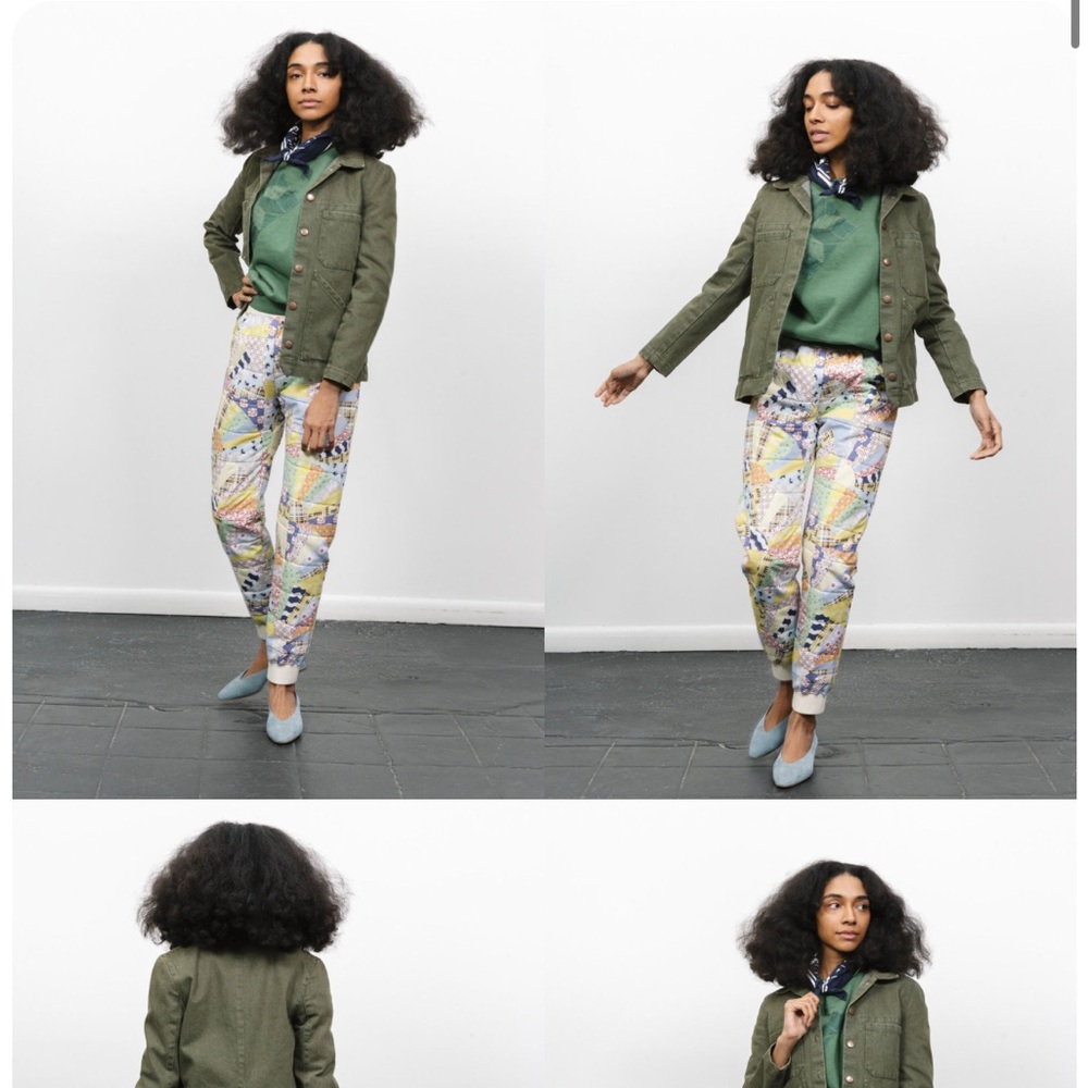 Carleen Triangle Pocket Jacket in Sage, size M